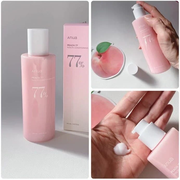 تونر 77% اسنس هلو نیاسینامید آنوا Peach 77 Niacin Essence Toner اصل مناسب انواع پوست حجم 250 میلی لیتر — تصویر ۴