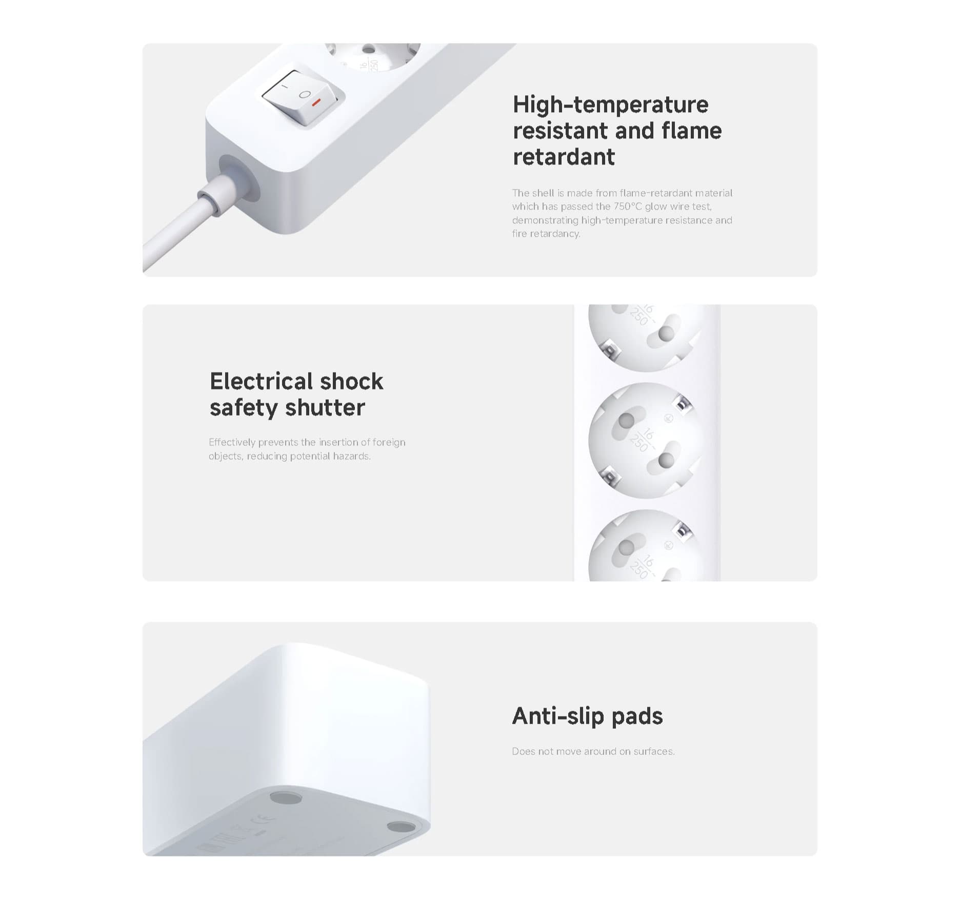 چندراهی برق شیائومی Xiaomi 20W Power Strip مدل XMCXB01EU — تصویر ۴