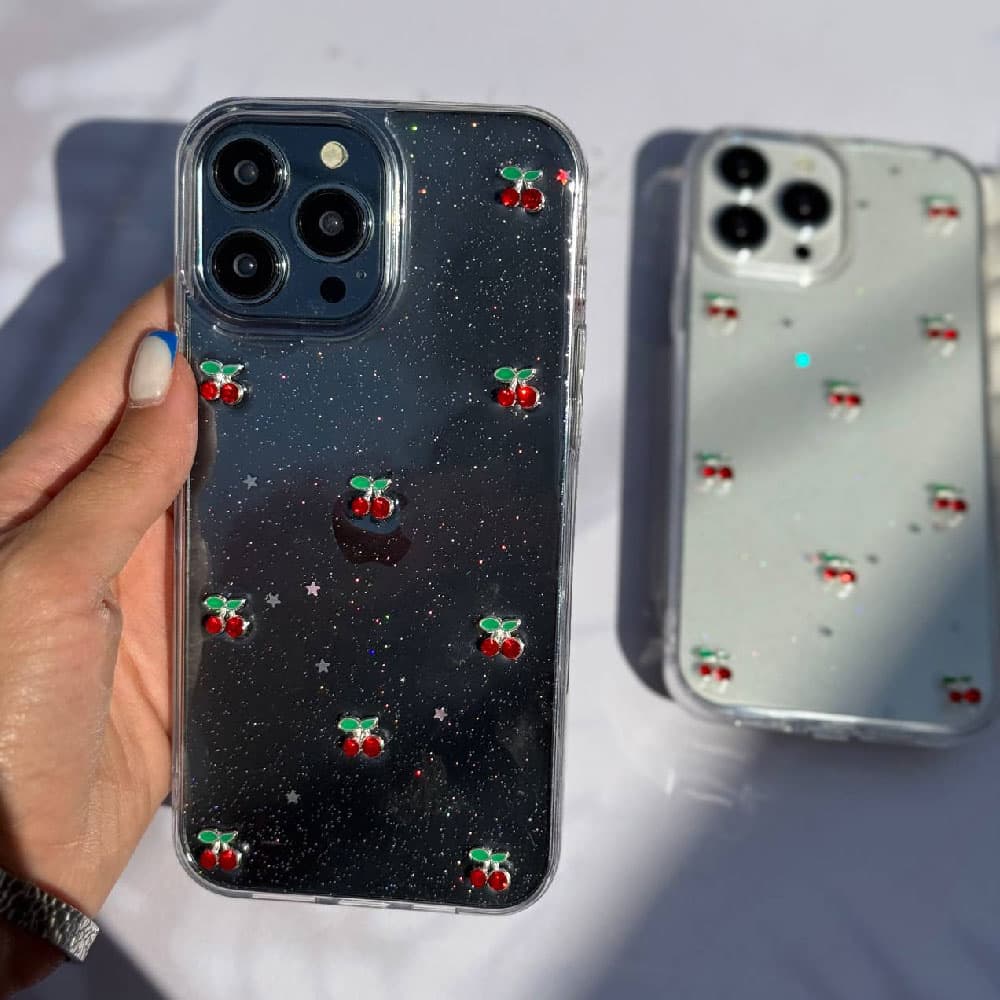 قاب مدل گیلاس اکلیلی – Cherry Glitter مناسب برای گوشی موبایل آیفون Apple iPhone 12 / 12 Pro / 12 Pro Max / 13 / 13 Pro / 13 Pro Max / 14 Pro Max / 15 Pro Max / 16 / 16 Pro / 16 Pro Max — تصویر ۵