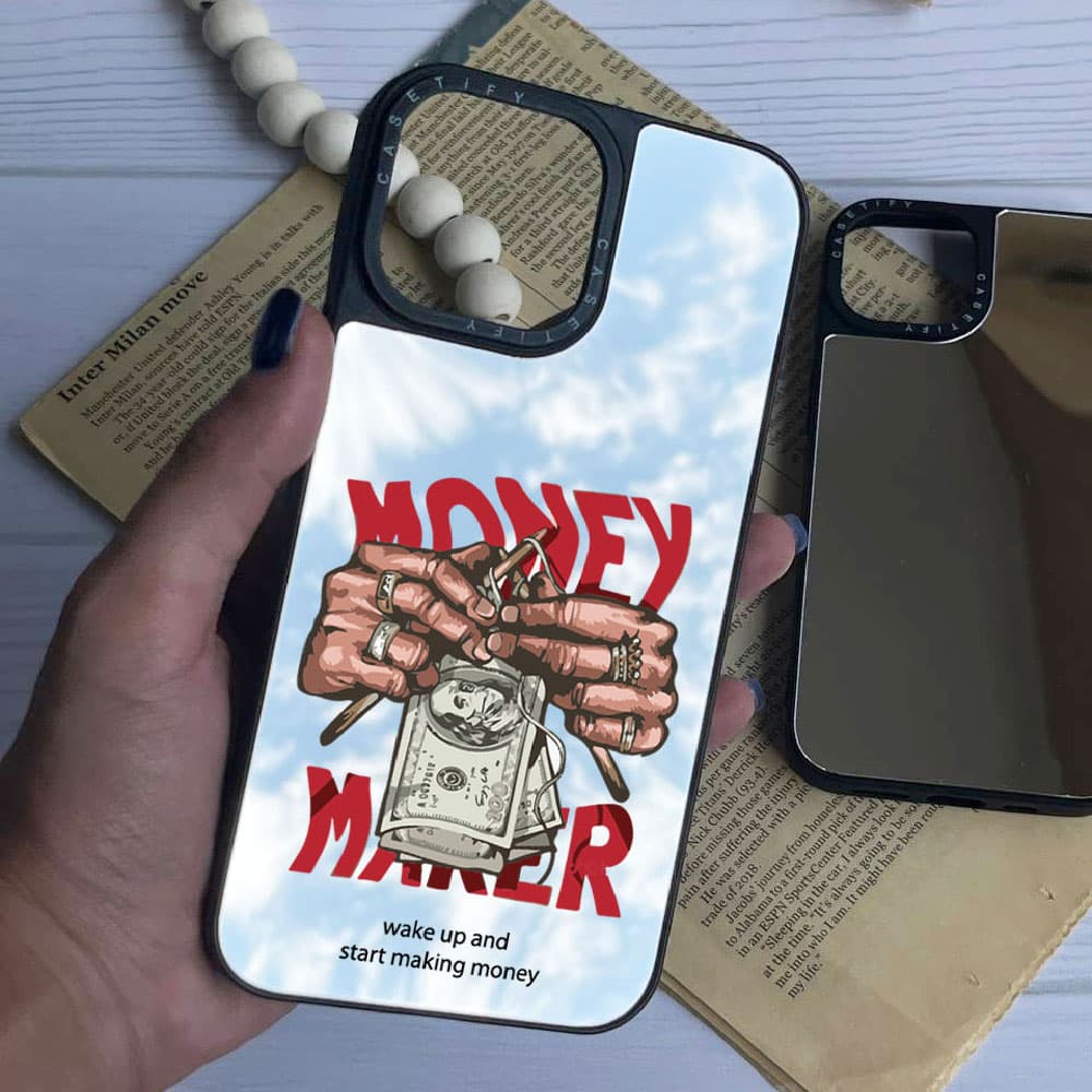 قاب آینه ای چاپی سفارشی (کد0327) مدل پول ساز – money maker مناسب برای گوشی موبایل سامسونگ Samsung Galaxy A12 / A13 / A14 / A15 / A21S / A22 4G / A23 / A24 / A25 / A30S / A31 / A32 4G / A32 5G / A33 / — تصویر ۲