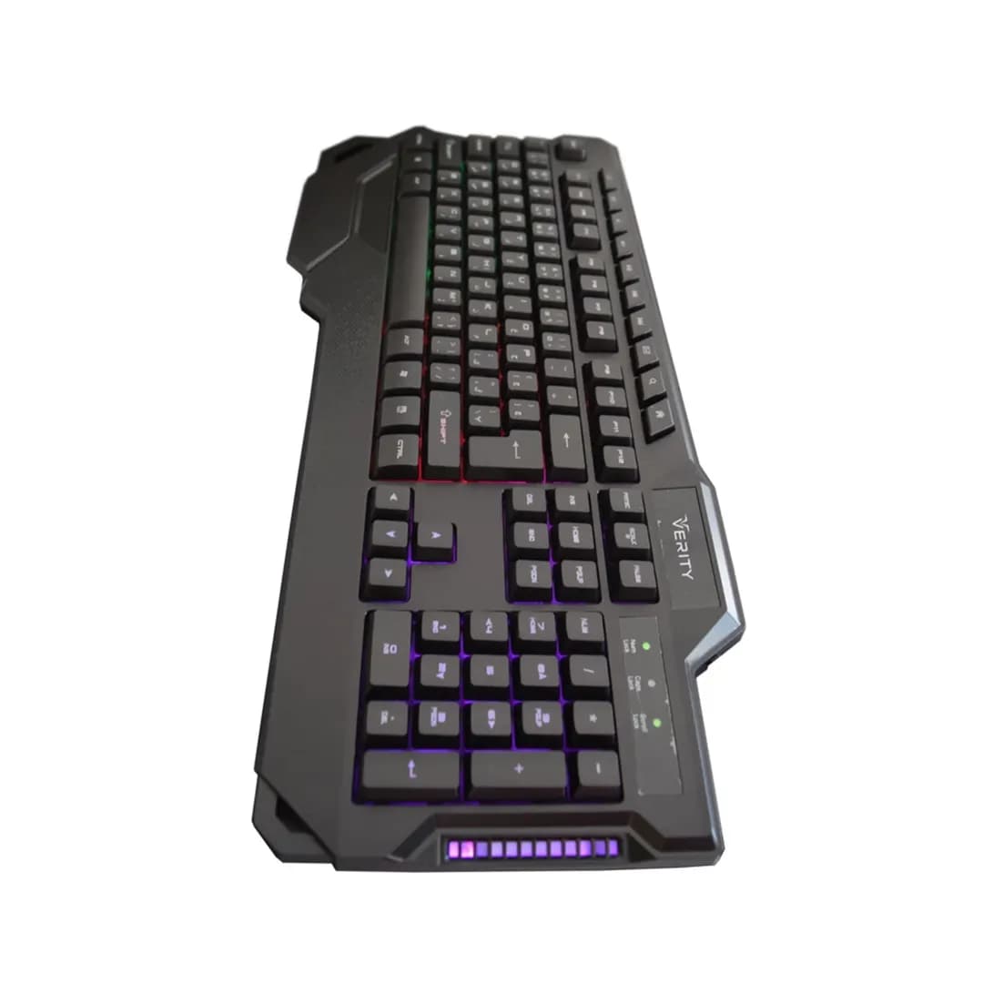 موس و کیبورد گیمینگ سیمی RGB وریتی مدل V-KB6121GCW — تصویر ۴