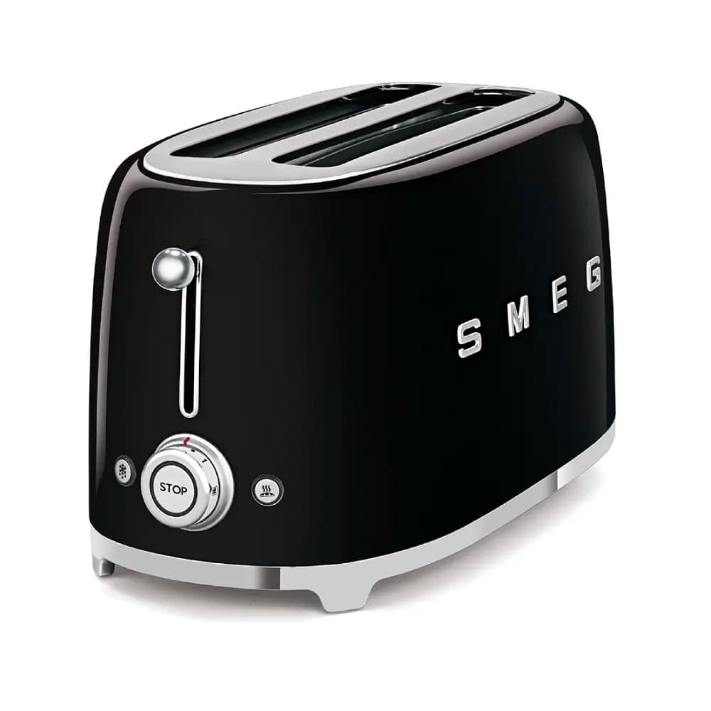 توستر اسمگ دو اسلات بزرگ با ظرفیت 4 نان رنگ مشکی براق smeg TDF02BL — تصویر ۲