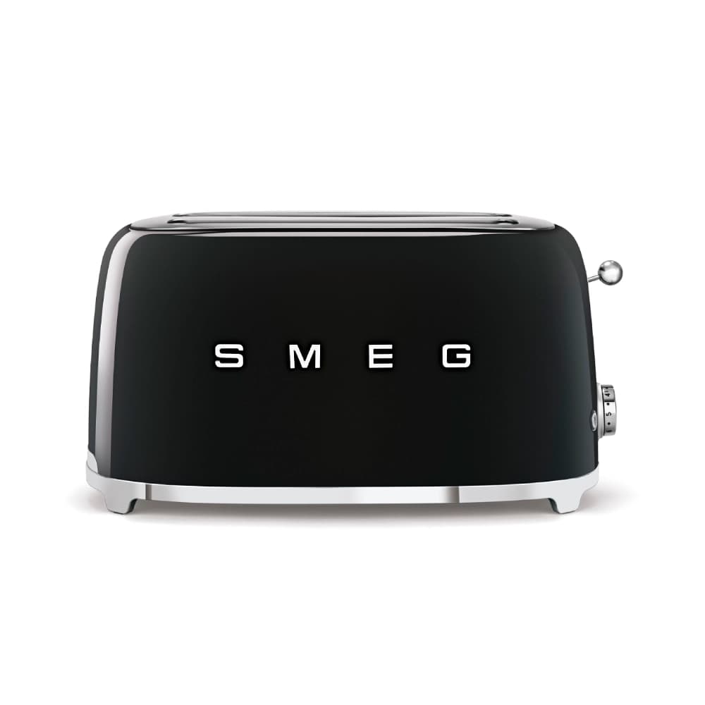 توستر اسمگ دو اسلات بزرگ با ظرفیت 4 نان رنگ مشکی براق smeg TDF02BL