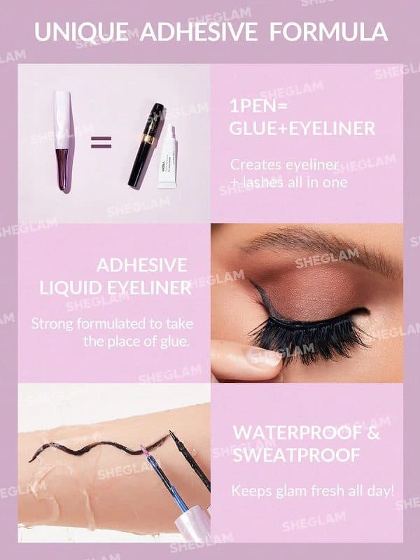 چسب مژه ALL EYES ON YOU EYELASH رنگ TRANSPARENT COLOR شیگلم SHEGLAM — تصویر ۲