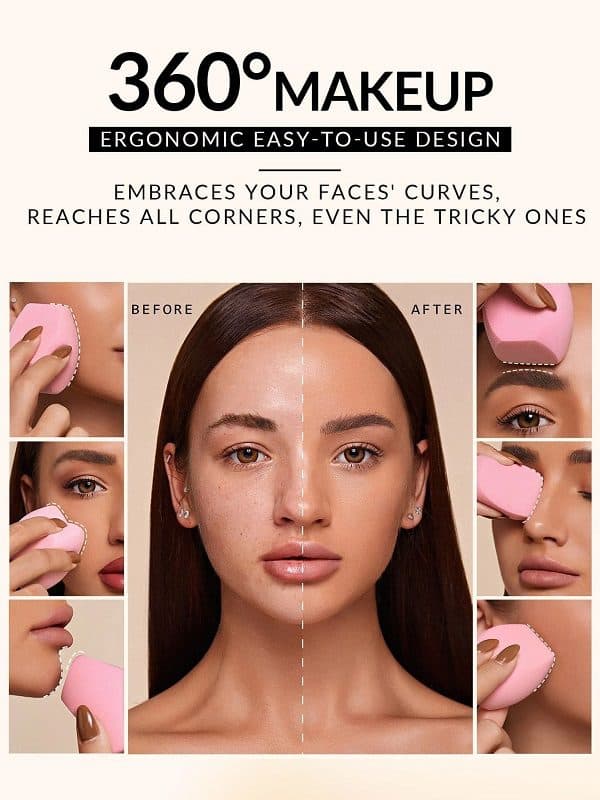 اسفنج چند وجهی MULTI-FACETED MAKEUP SPONGE-PINK شیگلم SHEGLAM — تصویر ۲