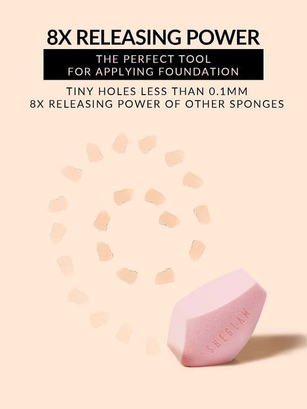 اسفنج چند وجهی MULTI-FACETED MAKEUP SPONGE-PINK شیگلم SHEGLAM — تصویر ۴