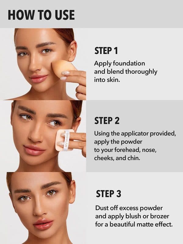 پودر کنترل چربی LIGHT THROUGH رنگ NUDE PINK شیگلم SHEGLAM — تصویر ۴