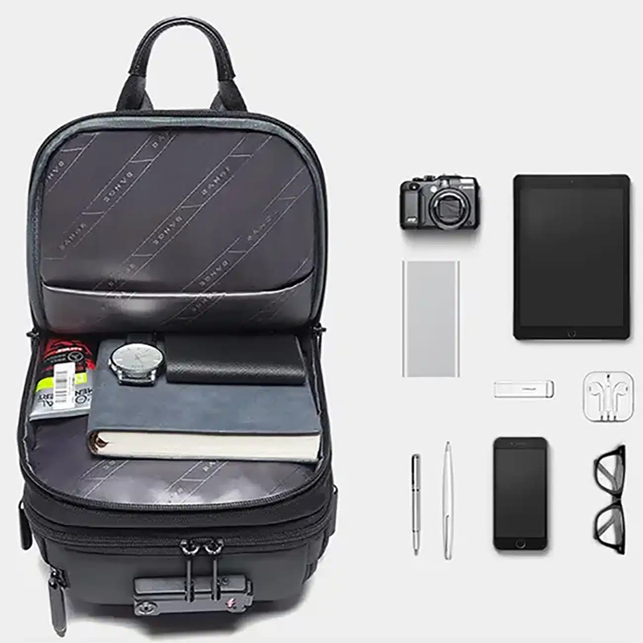 کیف کراس بادی بنج اصل BANGE BG-7082 رمز دار با پورت USB — تصویر ۴