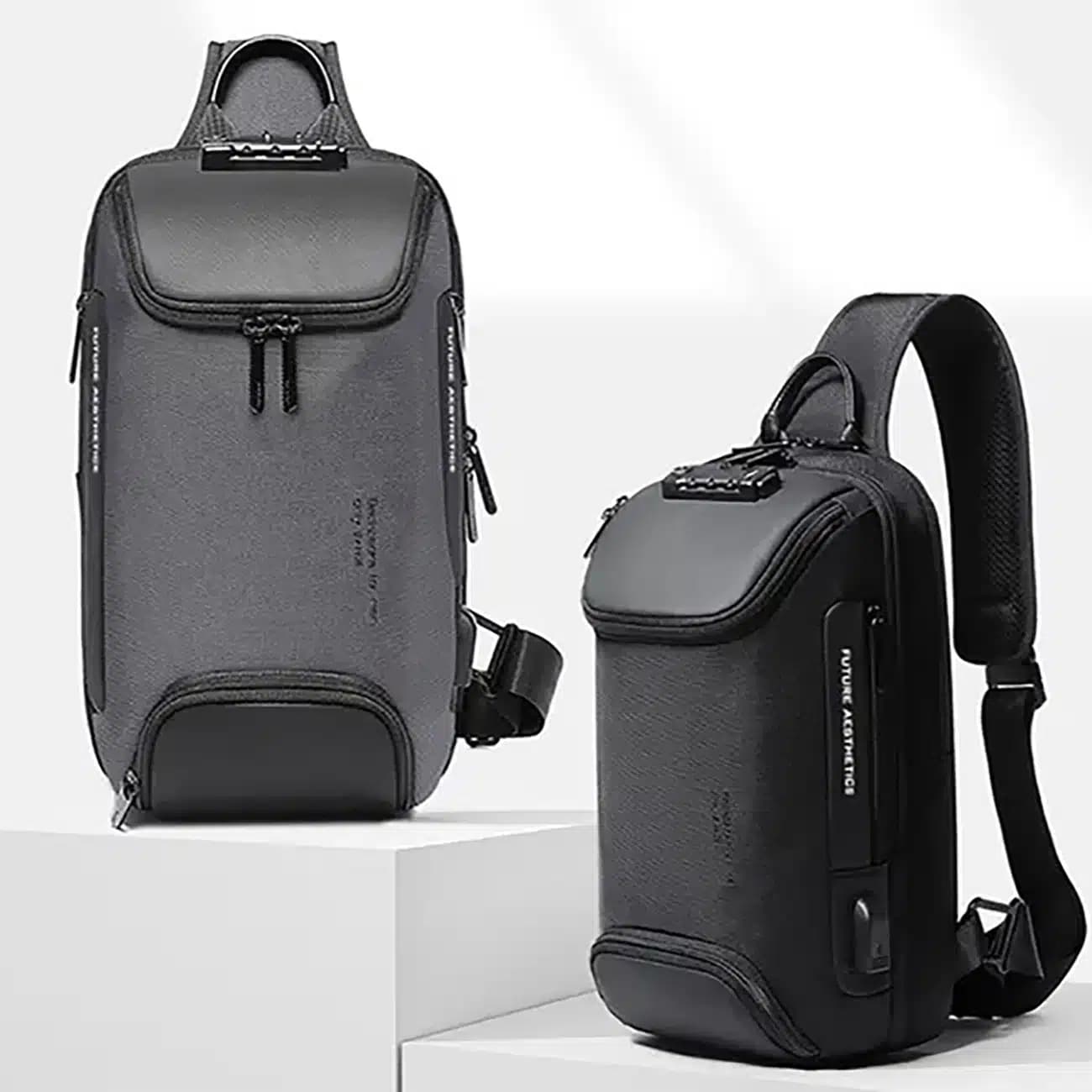 کیف کراس بادی بنج اصل BANGE BG-7082 رمز دار با پورت USB — تصویر ۶
