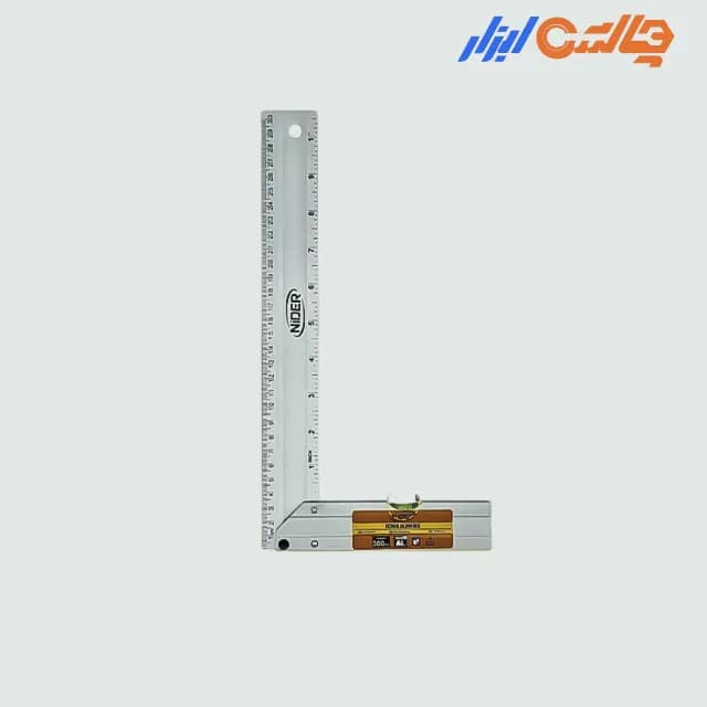 خط کش گونیا 30 سانتی آلومینیومی تراز دار نیدر مدل NDR3503