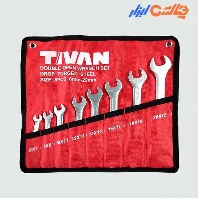 ست آچار دوسر تخت 8 عددی کیفی 6 تا 22 میل تیوان مدل Tivan6-22