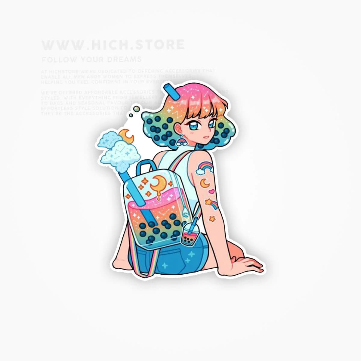 استیکر Rainbow Boba