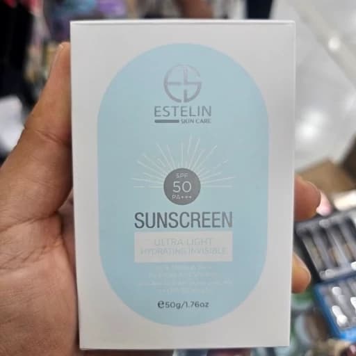 ضد آفتاب بی رنگ استلین آبی حجم 50 گرم spf50 فاقد چربی بافت سبک مخصوص انواع پوست — تصویر ۳
