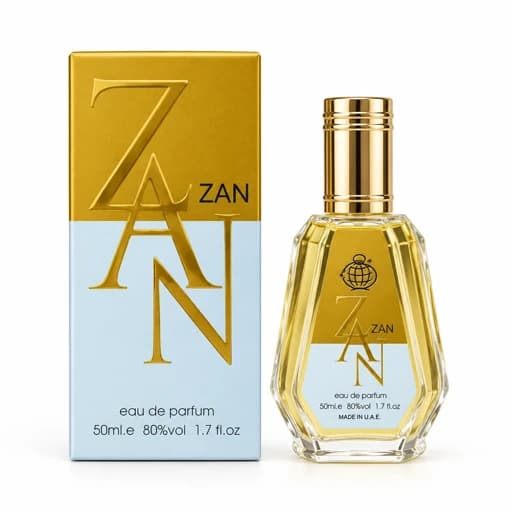 ادکلن زان (ZAN) شرکت فرگرنس حجم 50 میل نماد زنانگی مشابه *شیسیدو زن رایحه گلی و مرکباتی و چوبی — تصویر ۲
