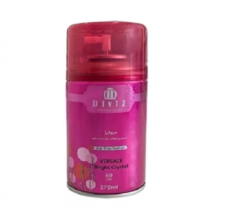 اسپری خوشبو کننده و تصفیه کننده هوا دیوایز مدل Versace Bright Crystal حجم 270 میلی لیتر