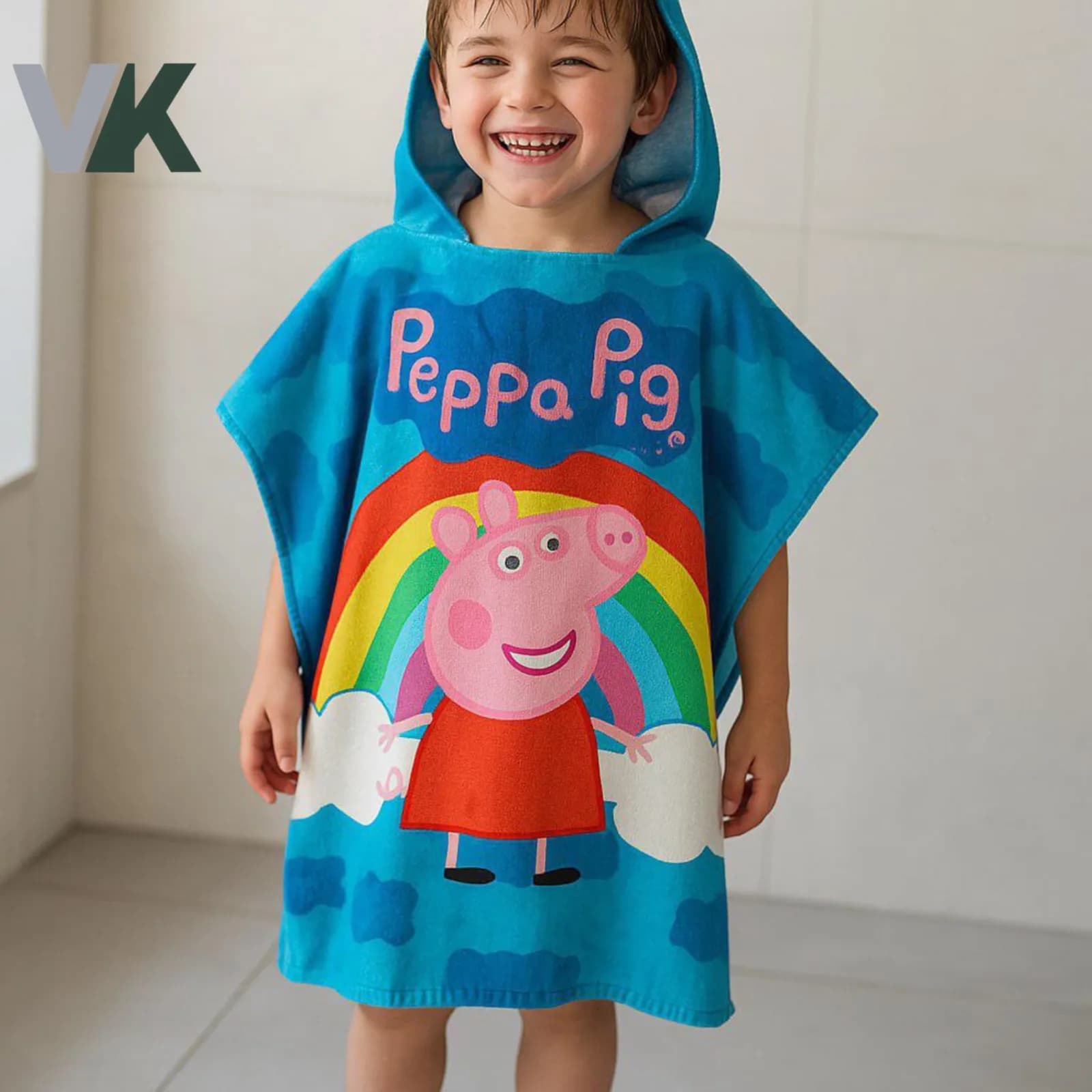 حوله پانچو بچه گانه (طرح peppa)