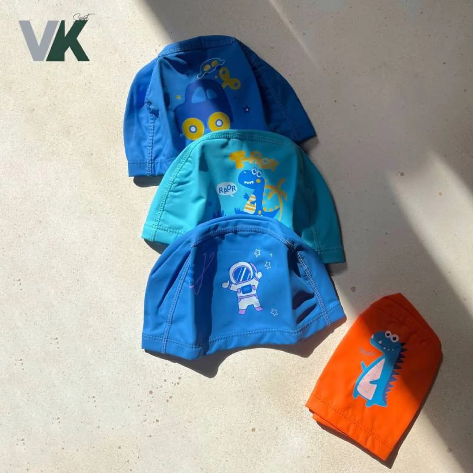 کلاه شنا بچه گانه pu طرح دار