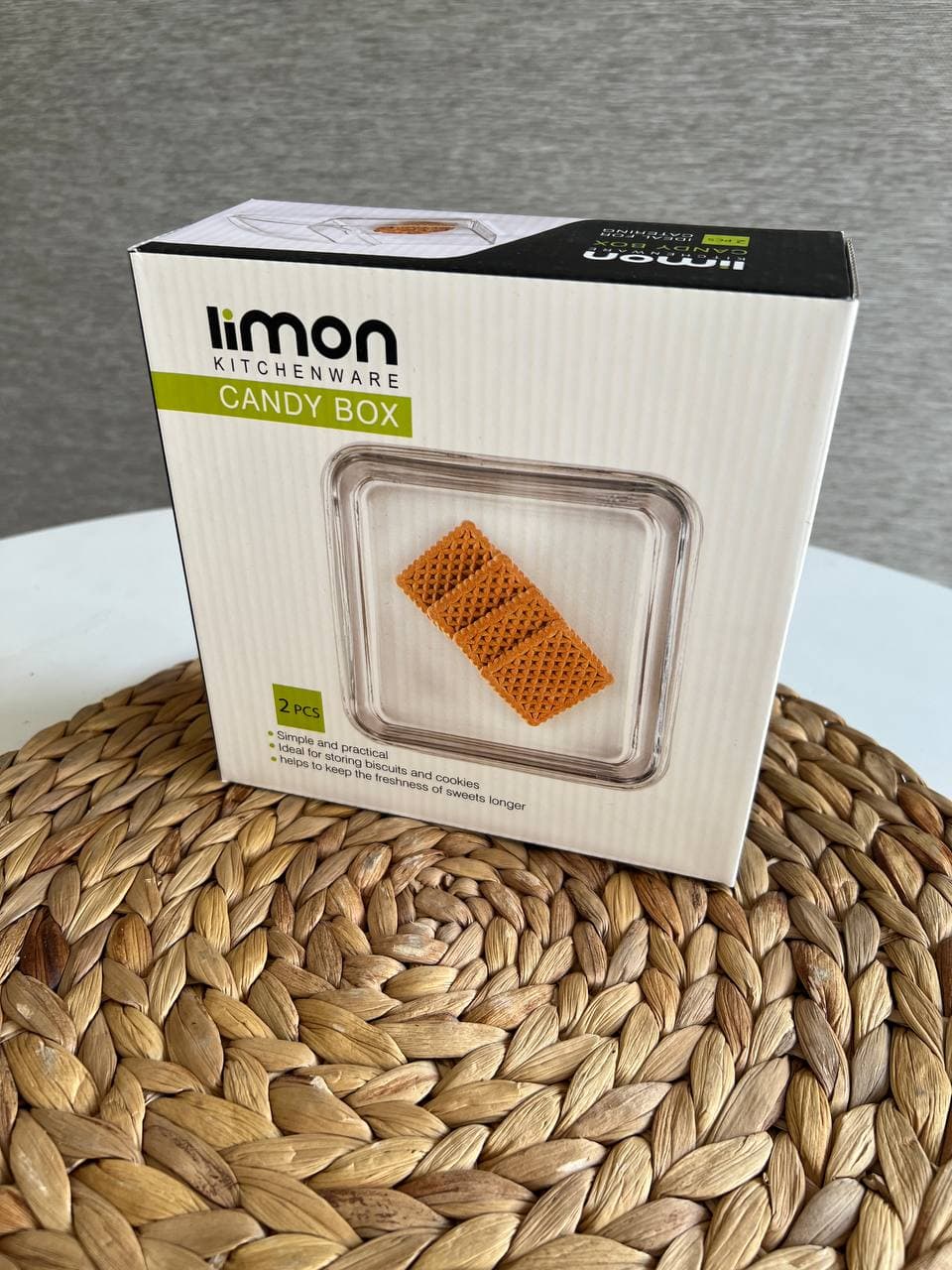 ظرف شیرینی خوری شیشه ای لیمون مدل مربع کد 2154 — تصویر ۶