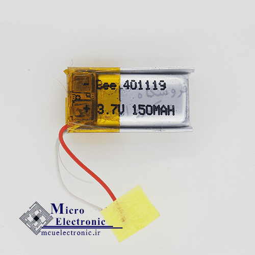 باتری لیتیوم پلیمر 401119 150mAh — تصویر ۲