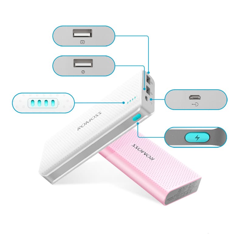 پاور بانک روموس مدل Sense 15 ظرفیت 15000 میلی آمپر ساعت — تصویر ۴