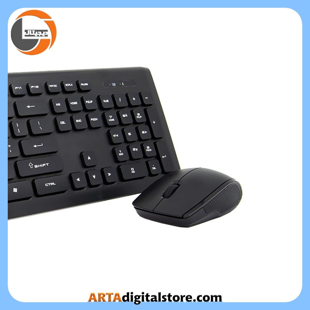 موس و کیبورد بی سیم تسکو TSCO TKM-7018W Black — تصویر ۳