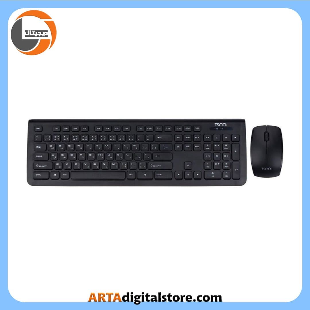 موس و کیبورد بی سیم تسکو TSCO TKM-7018W Black — تصویر ۲