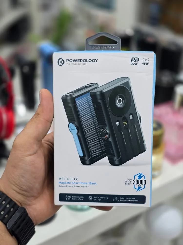 پاوربانک خورشیدی و کمپینگ ۲۰۰۰۰ پاورلوژی مدل Powerology Helio Lux CHAW53 — تصویر ۲