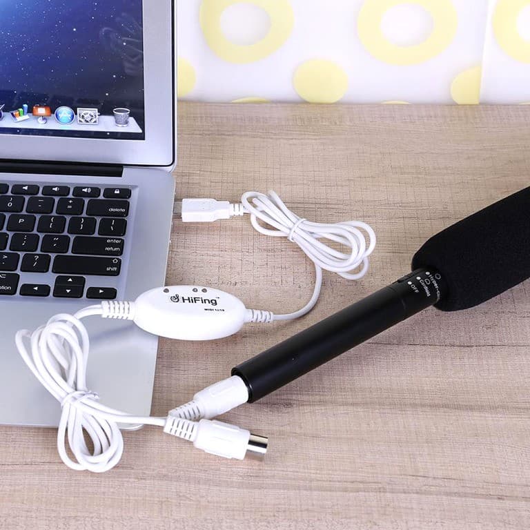 کابل میدی به یو اس بی سفید USB TO MIDI HiFing — تصویر ۲