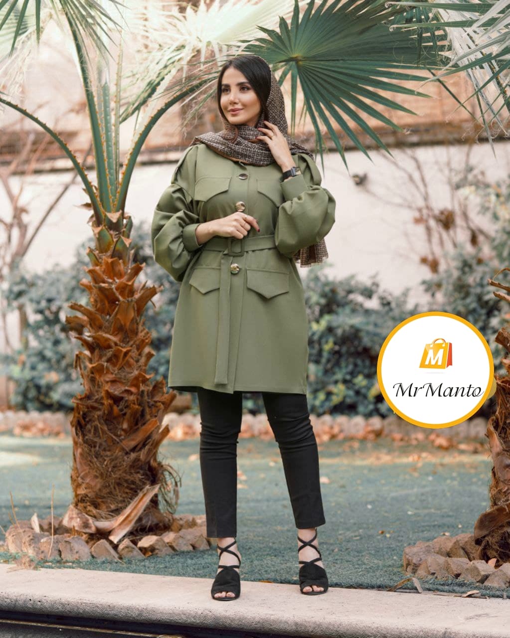 مانتو کتی 1400 کمربندی — تصویر ۴