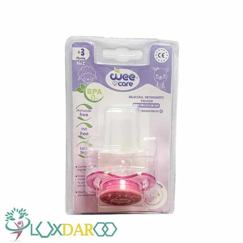 پستانک دوطرفه ارتودنسی درب دار کودکان بالای 3 ماه کد P143 وی کر