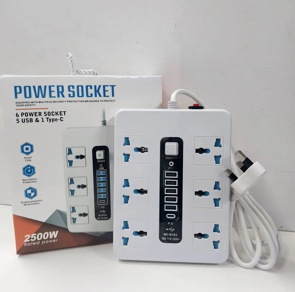 چندراهی برق مدل چندراهی power socket 5USB&1TYPE-C — تصویر ۷