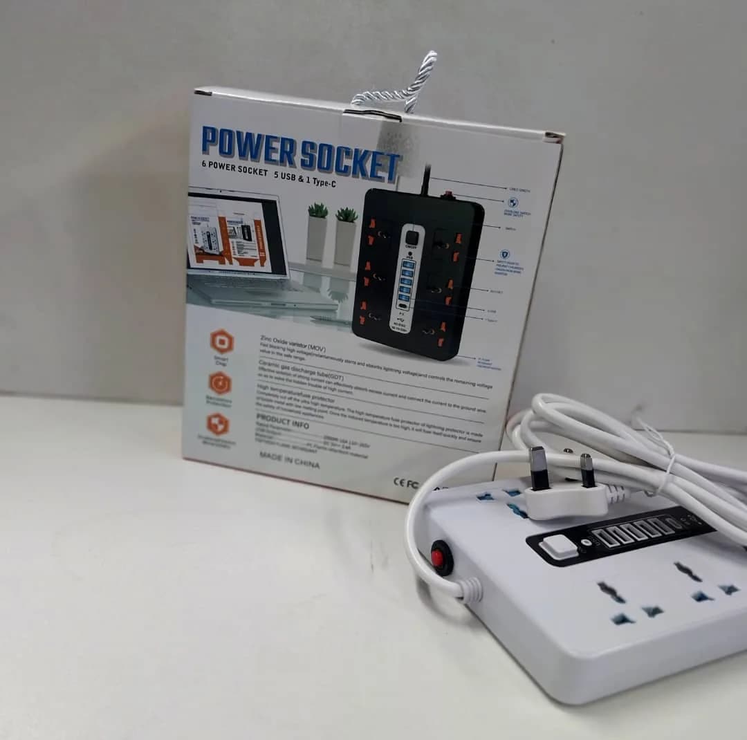 چندراهی برق مدل چندراهی power socket 5USB&1TYPE-C — تصویر ۸