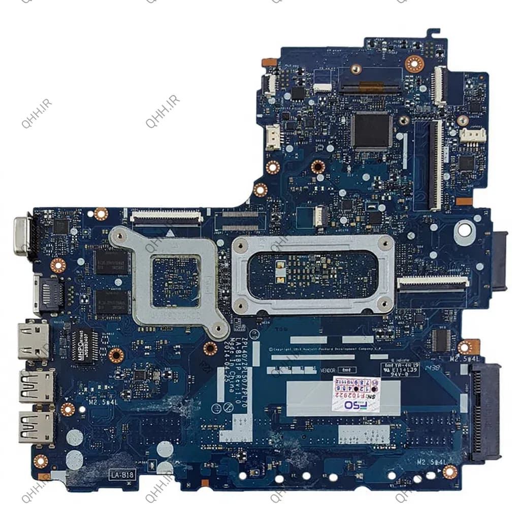 مادربرد لپ تاپ اچ پی ProBook 450 G2_CPU-I5-4_ZPL40-ZPL50-ZPL70_LA-B181P_EDP-30Pin 2GB گرافیک دار-CPU حرارت دیده — تصویر ۲