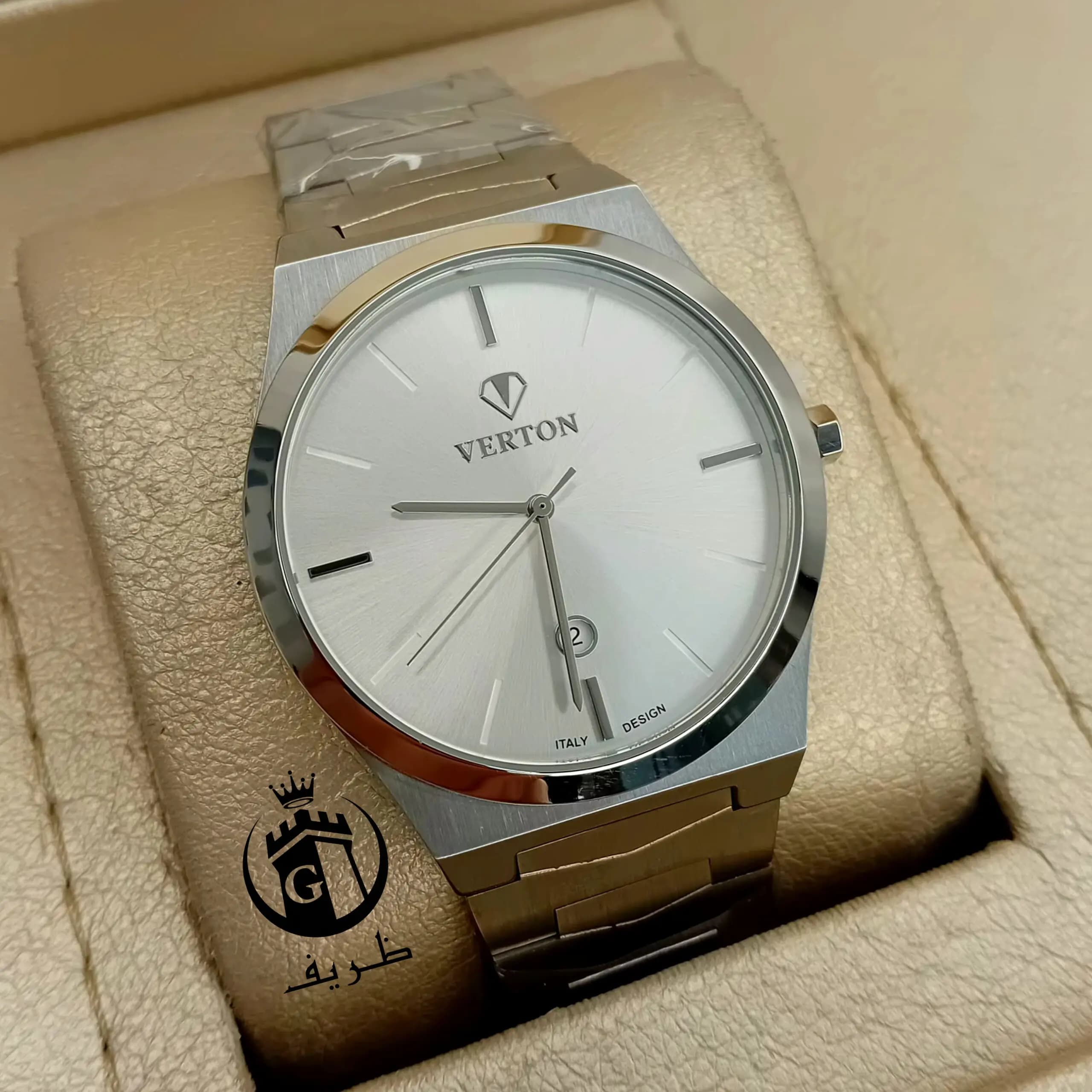 ساعت مچی ست اورجینال VERTON V071 | ساعت استیل کلاسیک و شیک با نمایشگر تاریخ