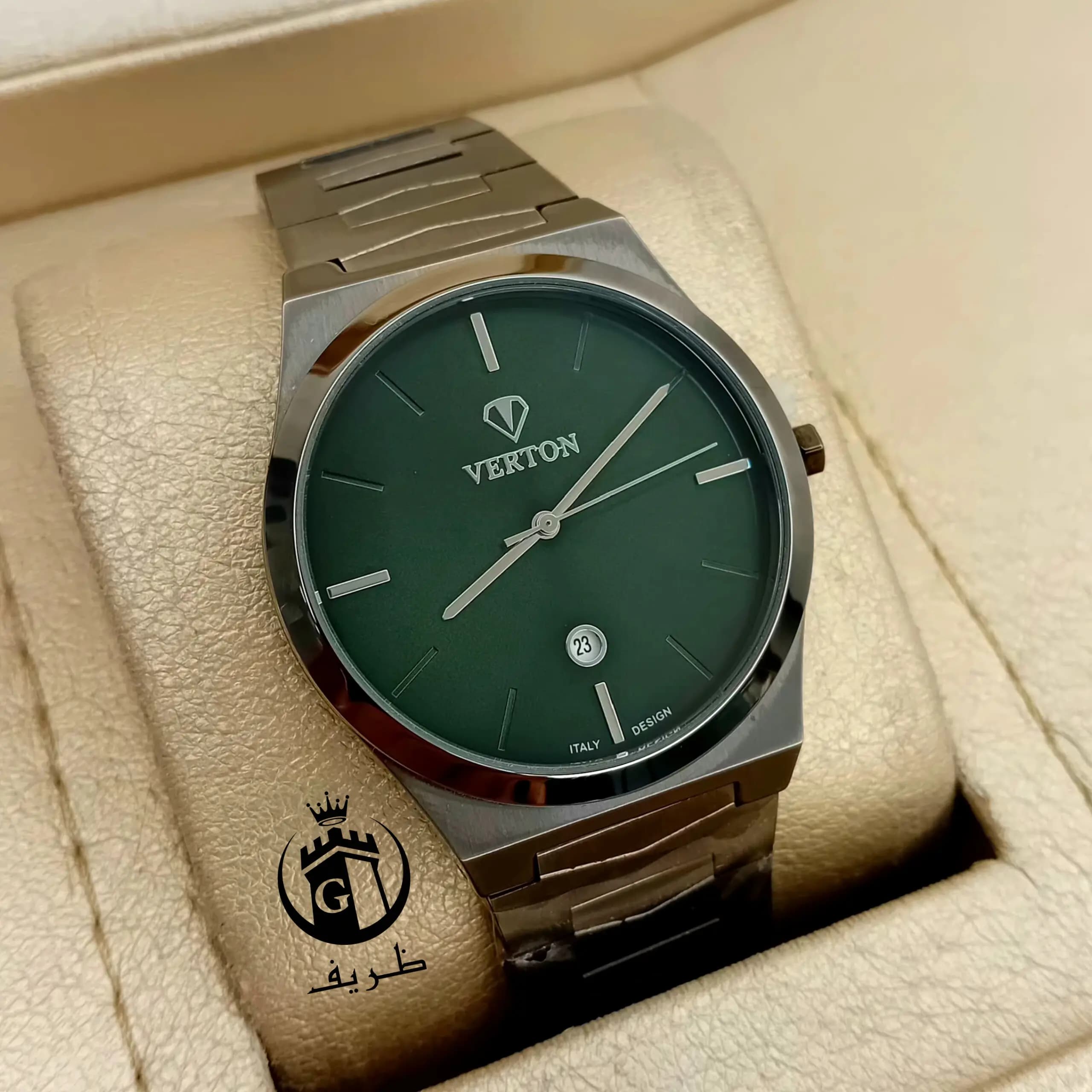 ساعت مچی ست اورجینال VERTON V072 | ساعت استیل کلاسیک و شیک با نمایشگر تاریخ