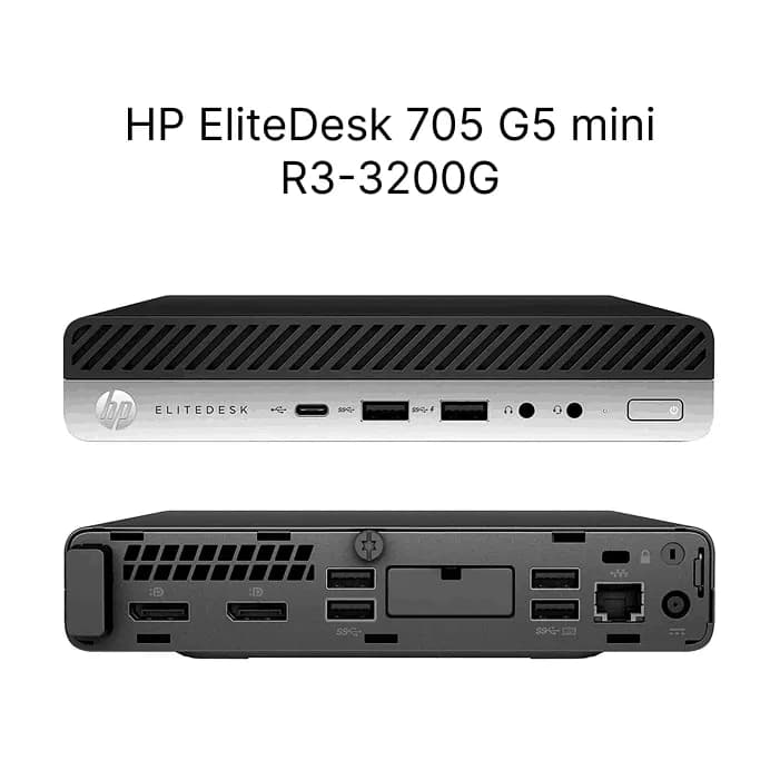 کیس تاینی استوک Hp EliteDesk 705 G5 mini R3 3200G |رم 8GB |حافظه 256GB