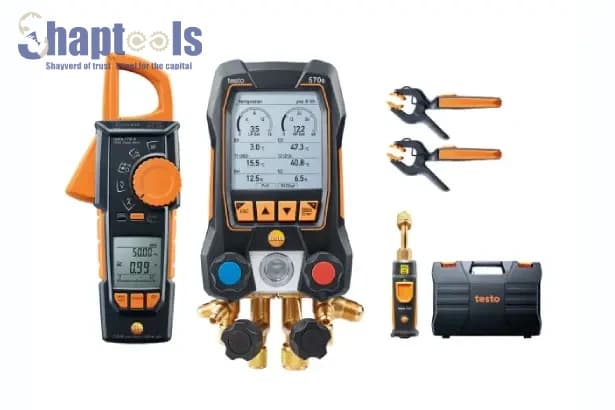 کیت عیب‌ یابی منیفولد تستو testo 570s به همراه آمپرمتر کلمپی