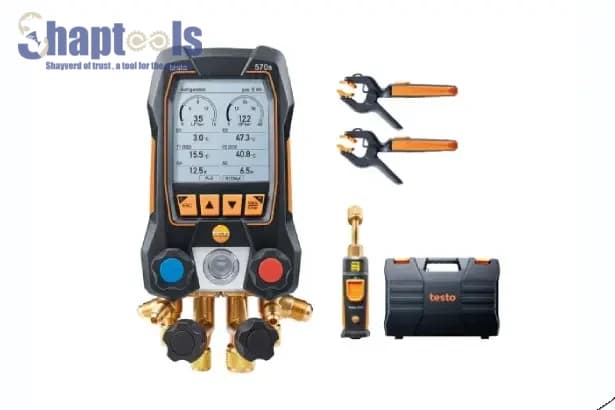 کیت هوشمند وکیوم منیفولد تستو testo 570s با پروب‌ های بی‌ سیم