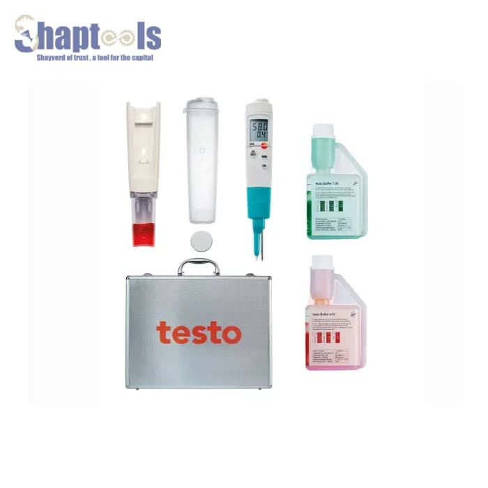 ست کامل پی اچ متر و دماسنج نفوذی تستو testo 206-pH2 ( ویژه مواد نیمه جامد و صنایع غذایی )