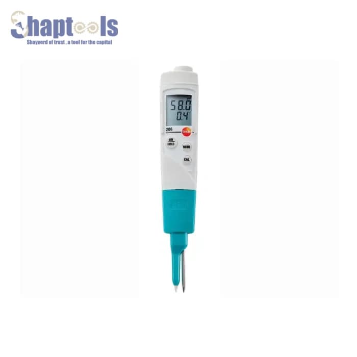 ست کامل پی اچ متر و دماسنج نفوذی تستو testo 206-pH2 ( ویژه مواد نیمه جامد و صنایع غذایی ) — تصویر ۲