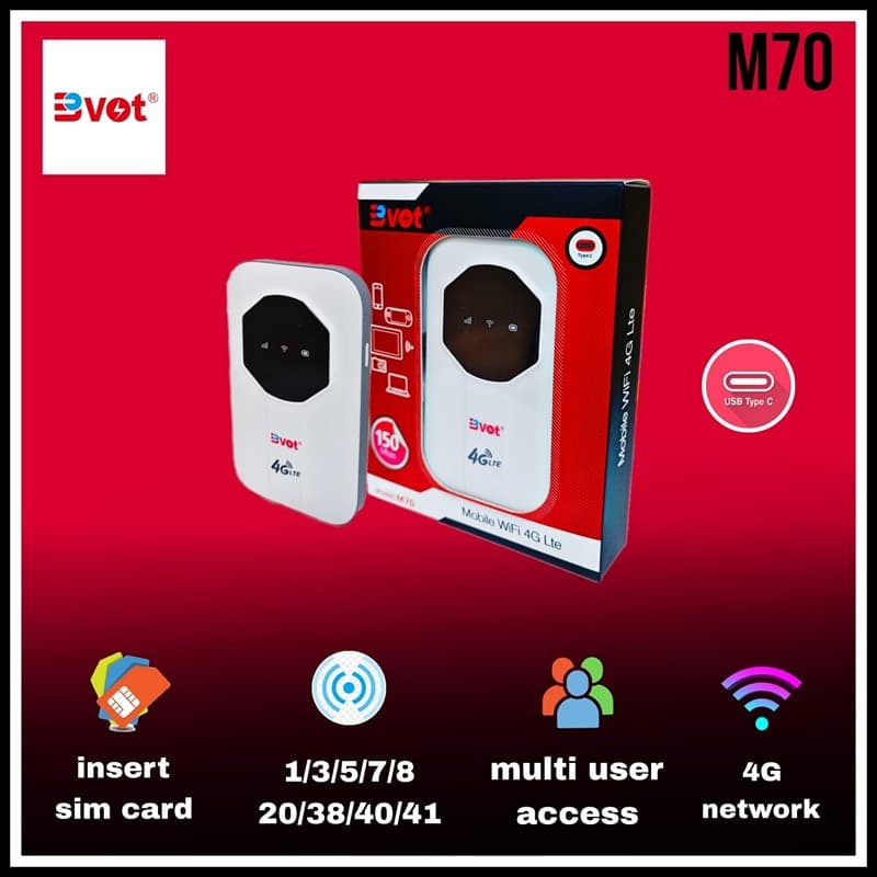 مودم جیبی 4G/LTE قابل حمل BVOT مدل M70 (آکبند) — تصویر ۲