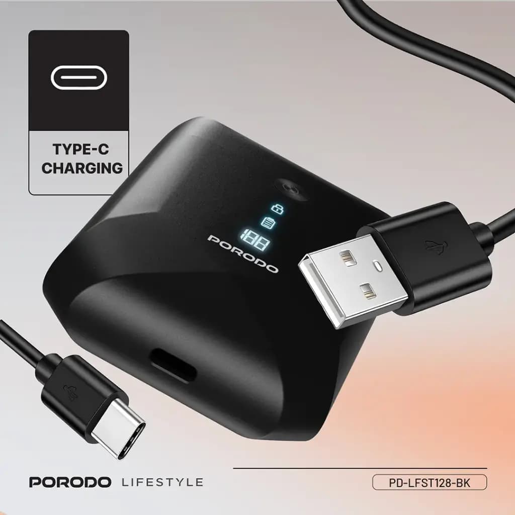 ریش تراش و ماشین اصلاح بدن جیبی دو تیغه پرودو Porodo Lifestyle Dual-Blade Pocket Shaver — تصویر ۴