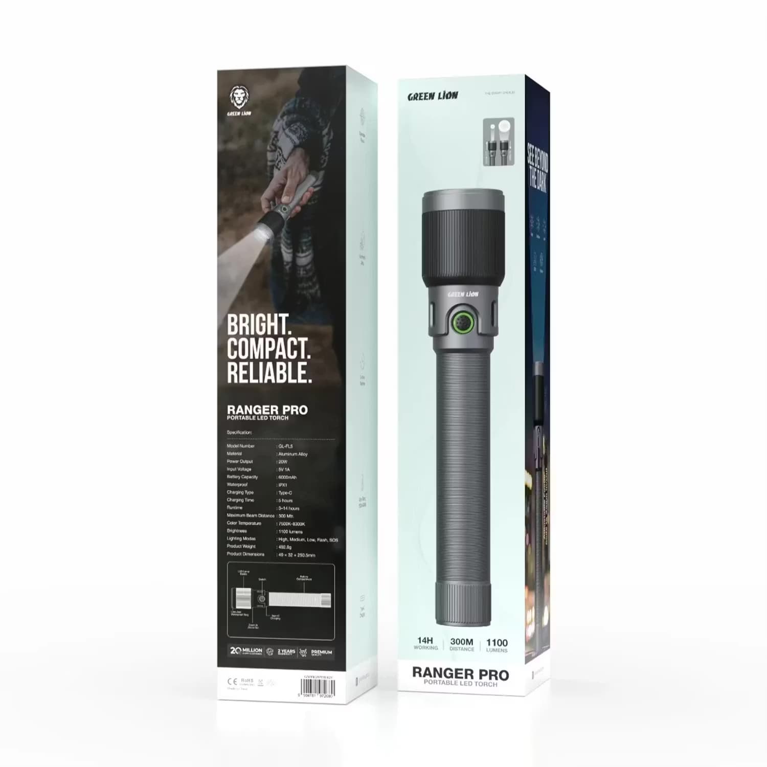 چراغ قوه رنجر گرین لاین مدل Green Lion Ranger Portable LED Light — تصویر ۲