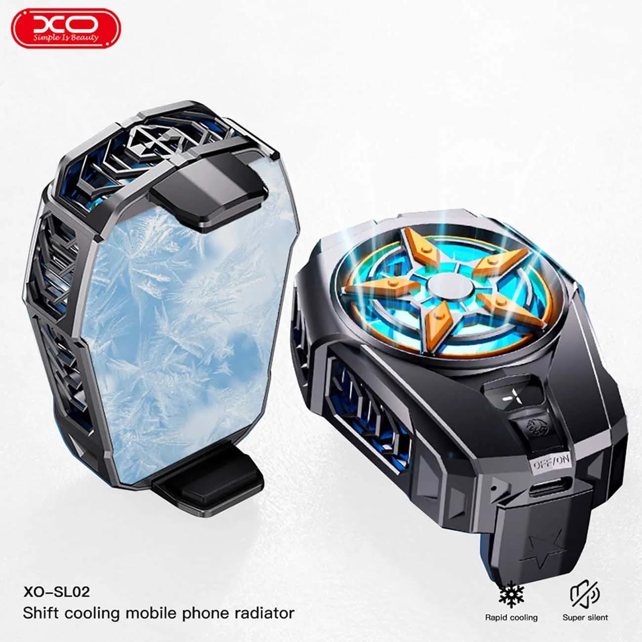 فن خنک‌کننده گوشی ایکس‌ او XO SL02 First And Second Gear Function + Radiator — تصویر ۵