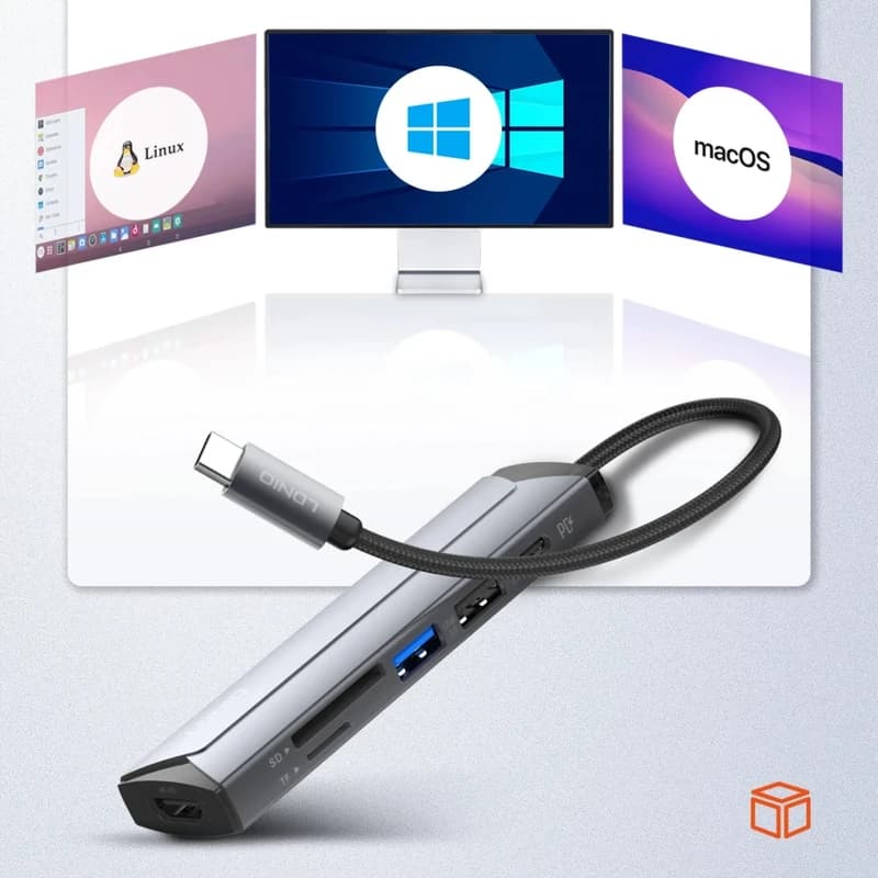 هاب 6 پورت USB-C الدینیو مدل Ldnio DS-56H — تصویر ۵