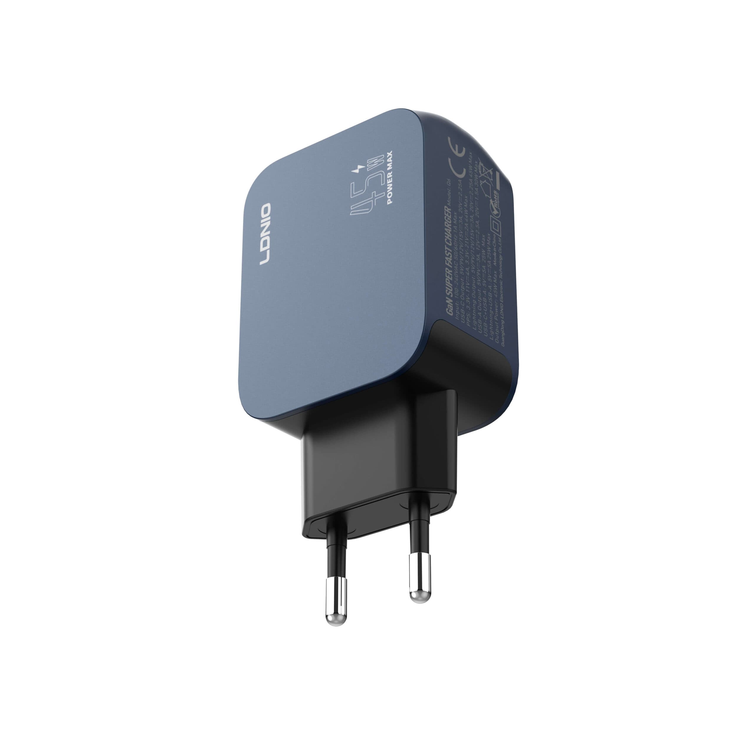 شارژر دیواری 45 وات الدینیو LDNIO 45W USB-C/A SUPER FAST CHARGER Q6