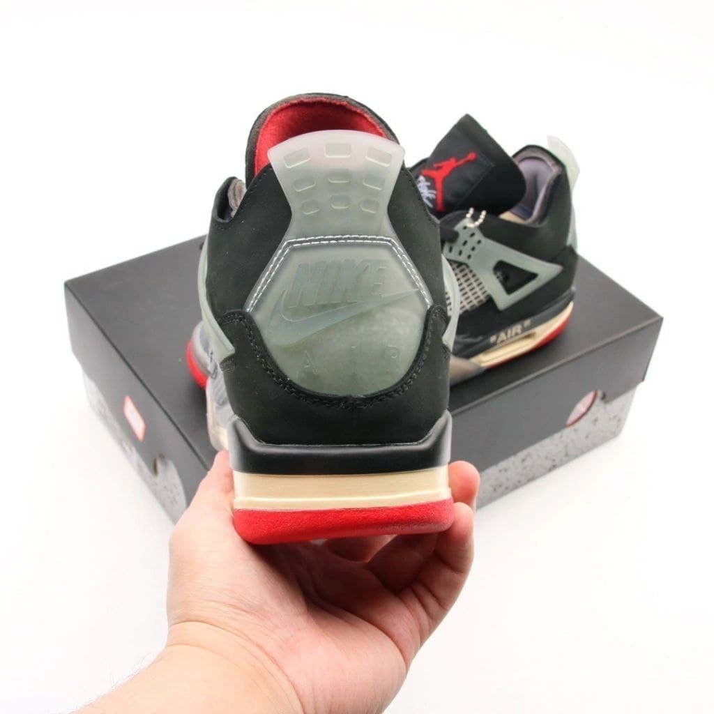 نایک ایر جردن ۴ آف وایت مشکی Nike air Jordan 4 off white black — تصویر ۴