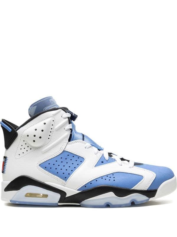 نایک ایر جردن ۶ آبی سفید یونیورسیتی Nike air jordan 6 UNC white blue