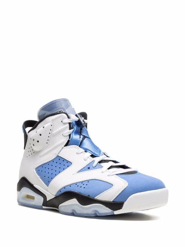 نایک ایر جردن ۶ آبی سفید یونیورسیتی Nike air jordan 6 UNC white blue — تصویر ۲