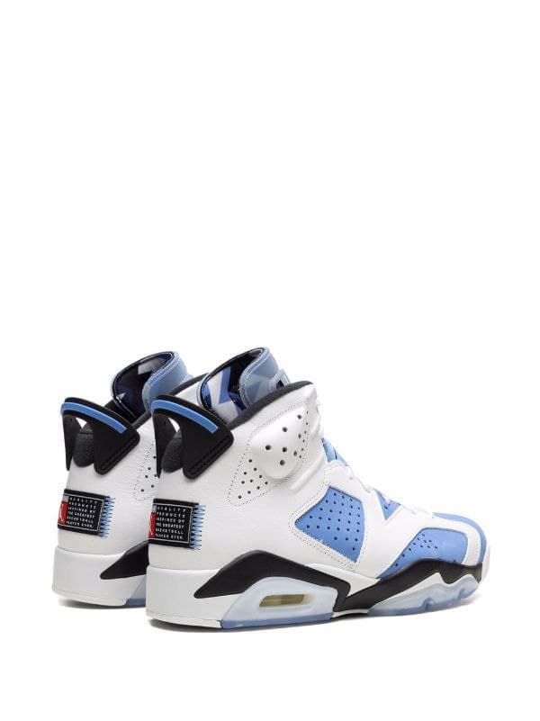نایک ایر جردن ۶ آبی سفید یونیورسیتی Nike air jordan 6 UNC white blue — تصویر ۴